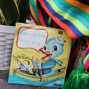 Row Row Your Boat Children's Album Vinyl Record 45RPM Decor Music Nostalgia